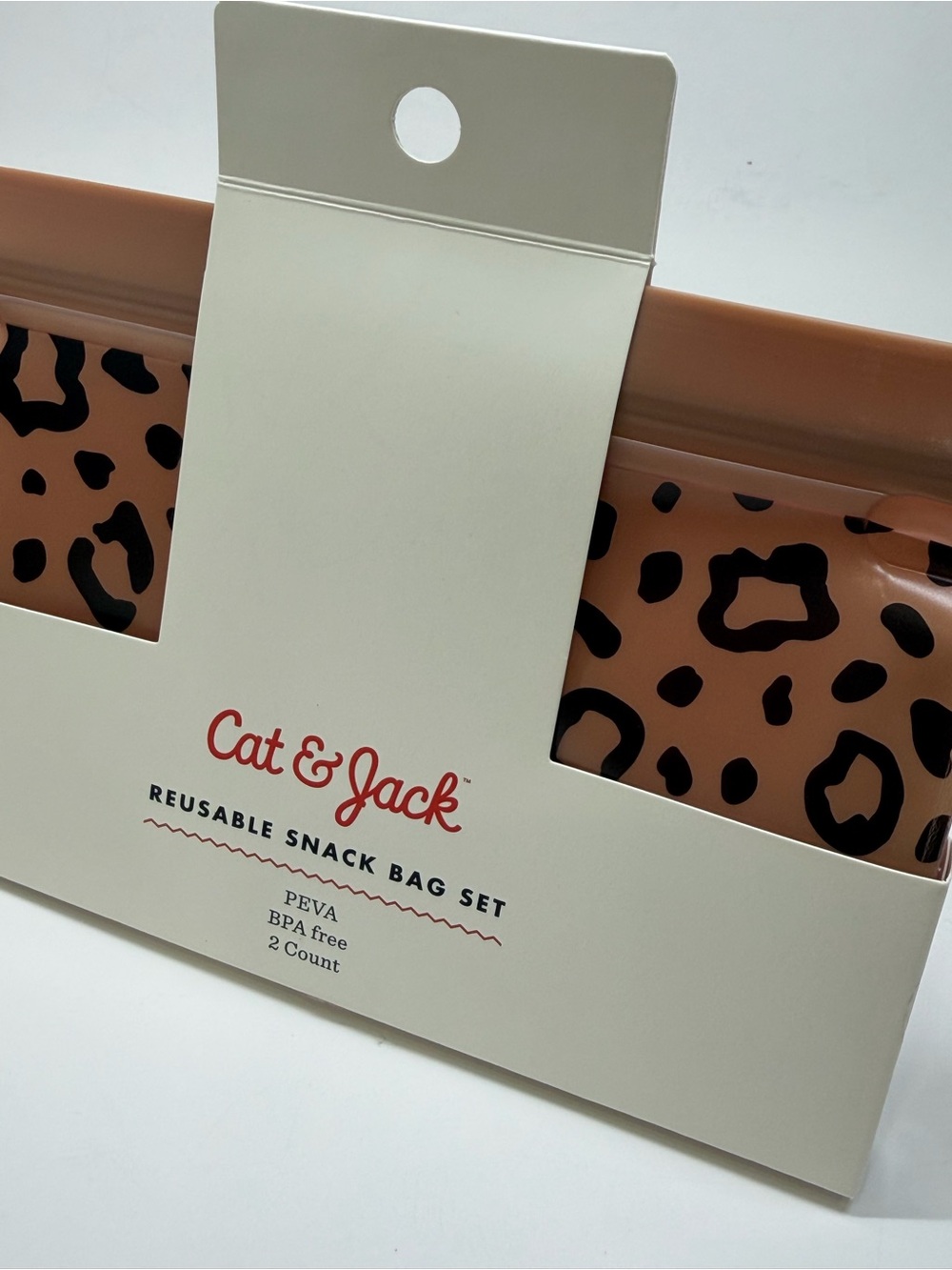 Cat & Jack Leopard Print Reusable Snack Bags - Brown & Black - Picture 4 of 5